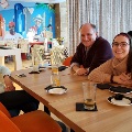 3 members of Plas Lab out for Lunch