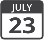 July 23 Calendar Image