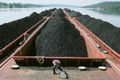 river barge on the water