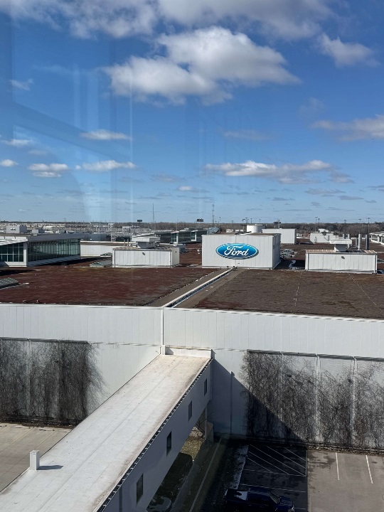 overhead shot of the roof at the Ford Factory