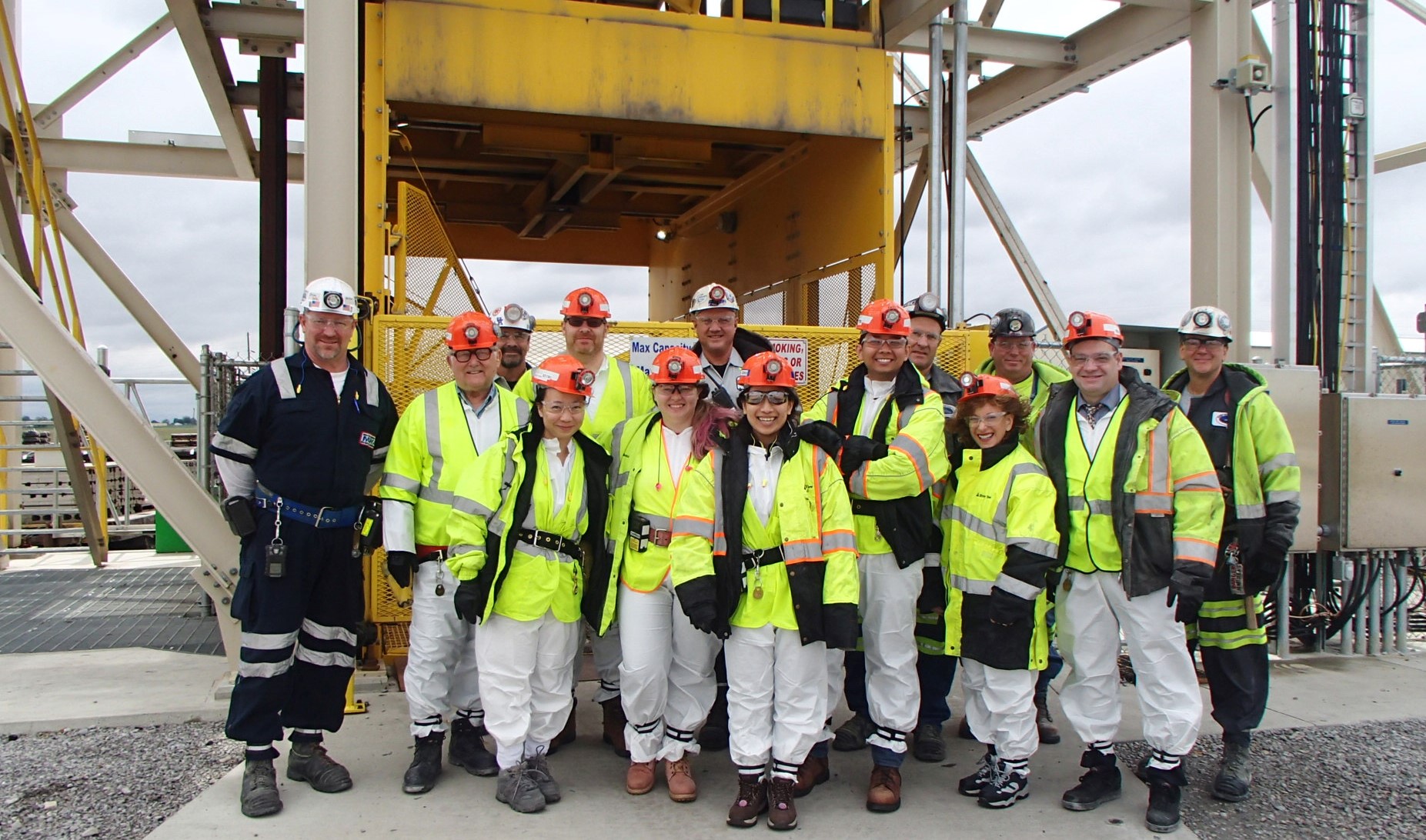 ERC trainees tour a coal mine