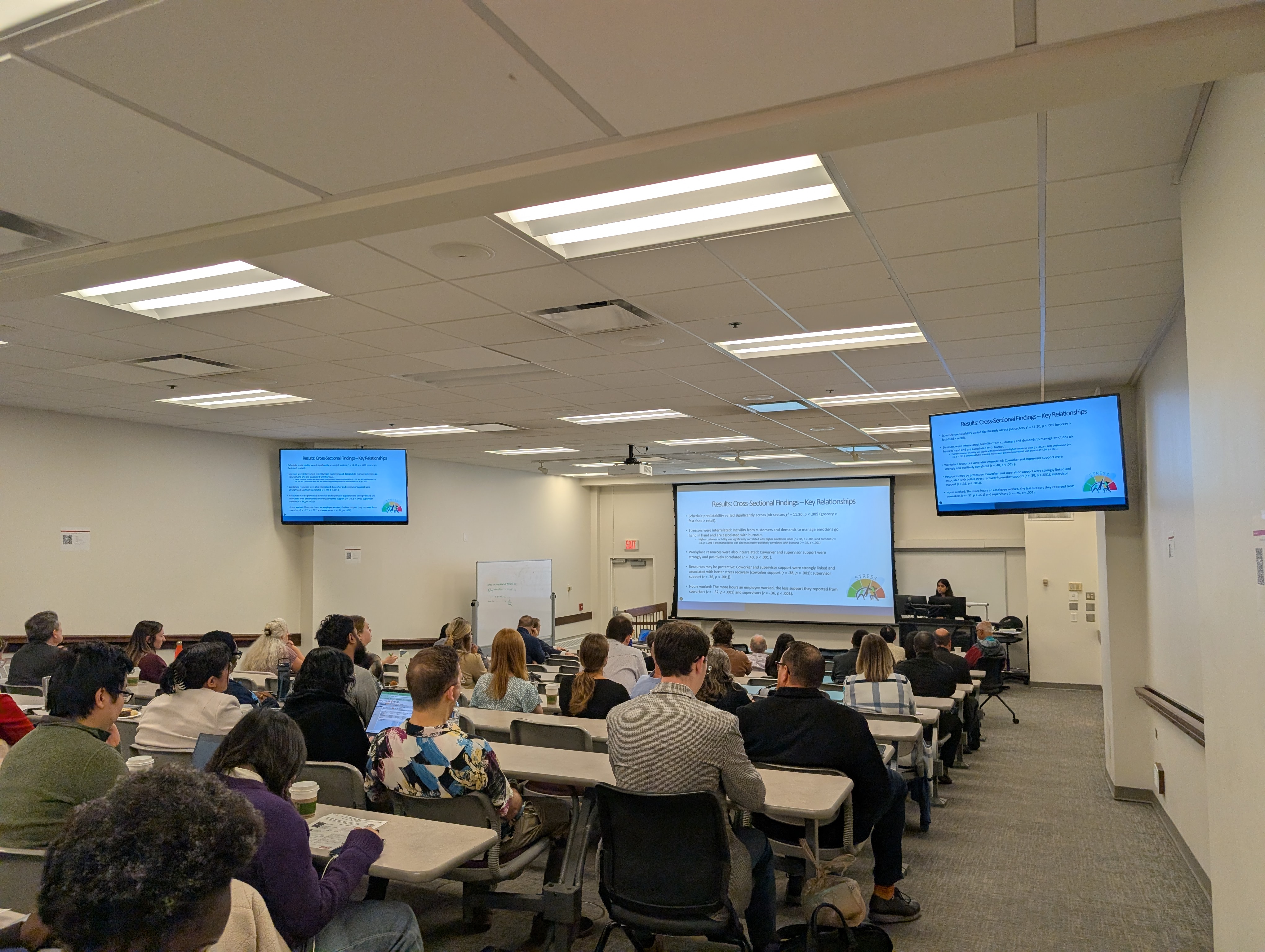 People in an auditorium