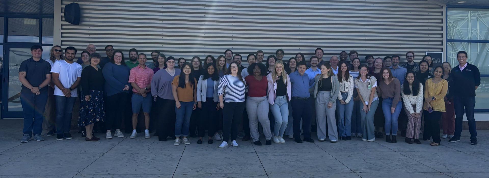 group photo at retreat