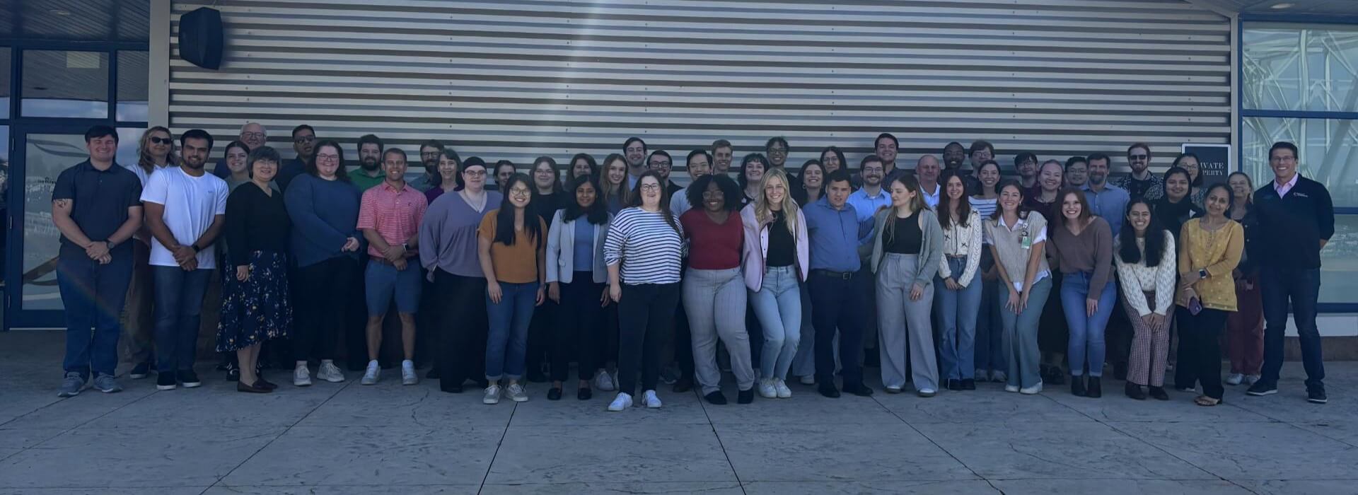 group photo at retreat