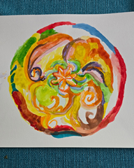 photo of a painting created in art therapy