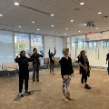 group of people doing tai chi