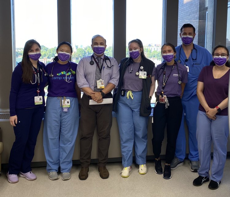 Purple Team Wearing Purple Masks