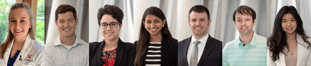 Photo of 2025 Spring MSTP PhD Graduates Hassel, Phelan, Solano, Dahal, Drake, Walling, Yoo