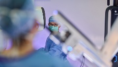 Dr. Van Haren at robot